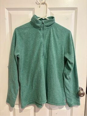 Eddie Bauer Seafoam Green Quarter-Zip Fleece Pullover